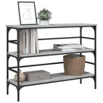 vidaXL Table console sonoma gris 100x32x75 cm bois d'ingénierie