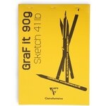 Bloc Agrafé GraF'it 80 Feuilles Dessin Croquis Uni 10 5x14 8 cm 90g Couleur Aléatoire CLAIREFONTAINE
