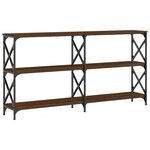 vidaXL Table console chêne marron 156x28x80 5 cm bois d'ingénierie