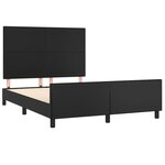vidaXL Cadre de lit avec tête de lit Noir 140x200 cm Similicuir