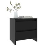 vidaXL Table de chevet Noir 45x34 5x44 5 cm Aggloméré
