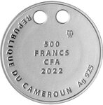 Pièce de monnaie en Argent 500 Francs g 8.80 Millésime 2022 OCTOPUS