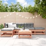 vidaXL Salon de jardin 6 Pièces avec coussins bois massif Douglas