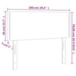 vidaXL Tête de lit Blanc 100x5x78/88 cm Similicuir