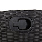 vidaXL Ensemble à manger de jardin avec coussins 3 Pièces Noir