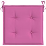 vidaXL Coussins de chaise de jardin lot de 4 rose 50x50x3 cm tissu