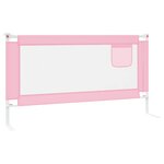 vidaXL Barrière de sécurité de lit d'enfant Rose 160x25 cm Tissu