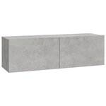 vidaXL Ensemble de meubles TV 4 Pièces Gris béton Bois d'ingénierie