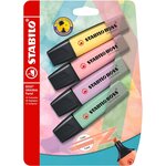 blister de 4 surligneurs STABILO BOSS ORIGINAL Pastel STABILO