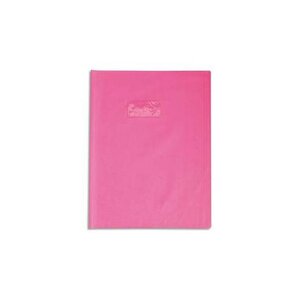 Protège-cahier Grain Cuir 20/100ème 24x32 rose fuchsia CALLIGRAPHE