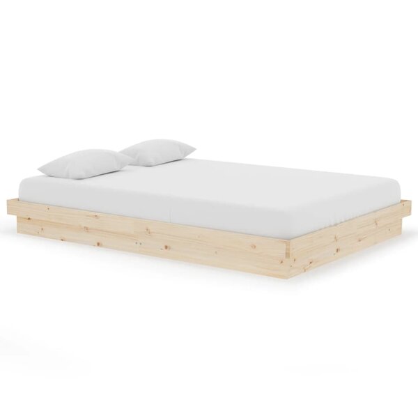 vidaXL Cadre de lit Bois massif 140x200 cm