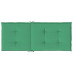 vidaXL Coussins de chaise de jardin à dossier haut lot de 6 vert tissu