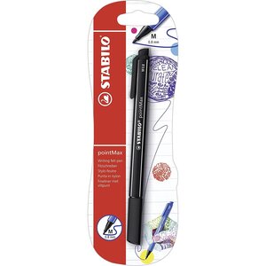 Blister x 1 stylo-feutre STABILO pointMax - noir x 10 STABILO