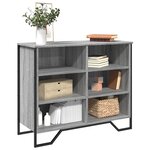 vidaXL Buffet sonoma gris 91x35 5x74 5 cm bois d'ingénierie