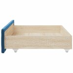 vidaXL Tiroirs de lit 2 Pièces bleu bois d'ingénierie et tissu