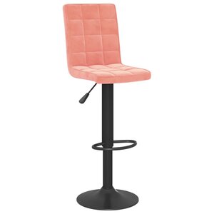 Vidaxl tabouret de bar rose velours