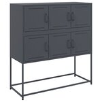 vidaXL Buffet anthracite 100 5x39x107 cm acier laminé à froid