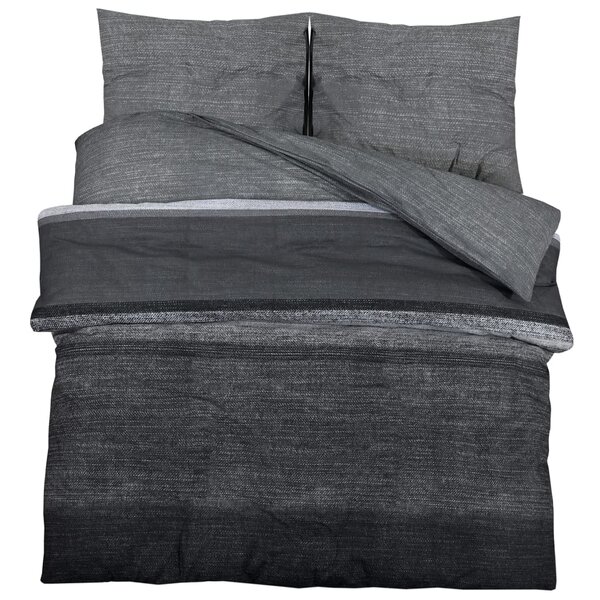 vidaXL Ensemble de housse de couette gris foncé 260x240 cm Coton