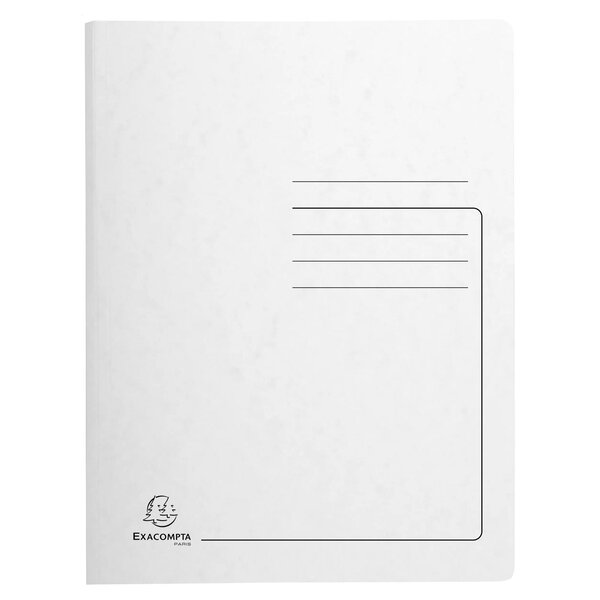 Chemise De Classement À Ressort Carte Lustrée 355gm2 - A4 - Blanc - Exacompta