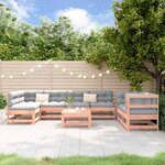 vidaXL Salon de jardin 8 Pièces bois massif douglas