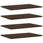 vidaXL Étagères murales 4 Pièces chêne marron 60x40x1 5cm bois ingénierie