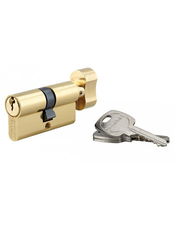 THIRARD - Cylindre de serrure à bouton STD UNIKEY (achetez-en plusieurs  ouvrez avec la même clé)   30Bx30mm  3 clés  laiton