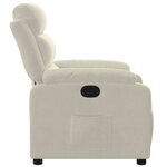 vidaXL Fauteuil inclinable Crème Velours