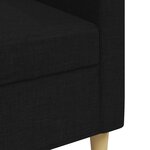 vidaXL Canapé à 3 places Noir 210 cm Tissu
