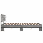 vidaXL Cadre de lit sonoma gris 120x190 cm bois d'ingénierie et métal