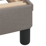 vidaXL Lit avec matelas taupe 90x200 cm tissu