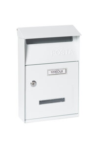 Boîte aux Lettres en Acier Up D-2006/W Fenêtres Transparentes Blanc