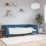 vidaXL Lit de repos bleu 100x200 cm velours