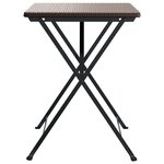 vidaXL Table de bistrot pliante Marron 55x54x71 cm Résine tressée