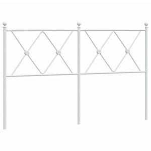 vidaXL Tête de lit métal blanc 140 cm