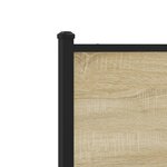 vidaXL Cadre de lit en métal avec tête de lit chêne sonoma 137x190 cm