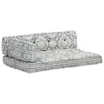 vidaXL Coussin de canapé palette Gris clair Tissu Patchwork