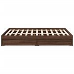 vidaXL Cadre de lit et tiroirs chêne marron 120x200 cm bois ingénierie