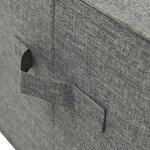 vidaXL Boîte de rangement Tissu 50x30x25 cm Anthracite