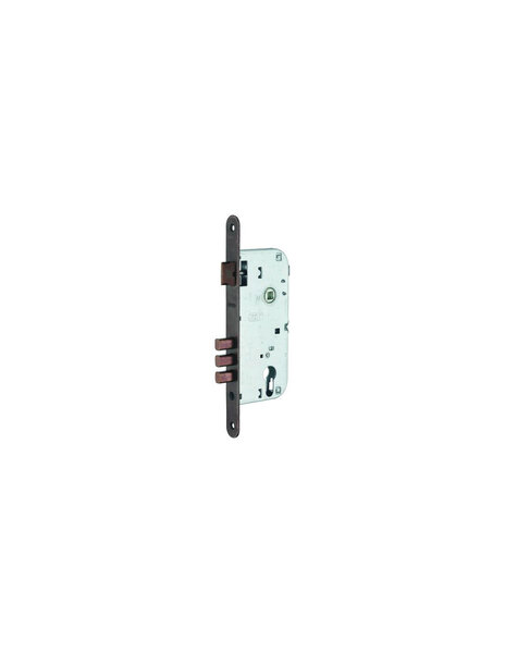 THIRARD - Boitier de serrure encastrable à cylindre pour porte d'entrée  axe 45mm  entraxe 85mm  bouts ronds  chrome
