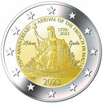 Pièce de monnaie 2 euro commémorative Malte 2023 BU – Arrivée des français à Malte