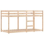 vidaXL Lit superposé avec rideaux rose 75x190 cm bois pin massif