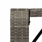 vidaXL Ensemble de bar de jardin 9 Pièces avec coussins gris poly rotin