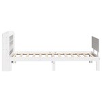 vidaXL Cadre de lit avec tête de lit blanc 90x200cm bois de pin massif