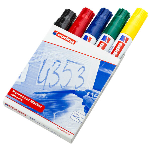 Edding marqueurs indélébiles 5 pièces multicolore 800