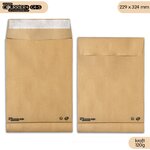 Lot de 50 enveloppes kraft 120g à soufflets c4 - gamme courrier+