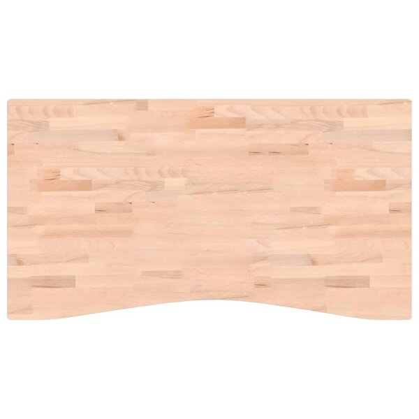 vidaXL Dessus de bureau 110x(55-60)x4 cm bois massif de hêtre