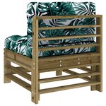 vidaXL Canapés centraux avec coussins 2 Pièces bois de pin imprégné