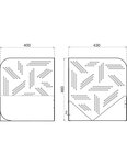THIRARD - Range bûches noir pour intérieur et extérieur Pattern  acier  433x500mm