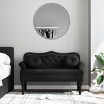 vidaXL Banc avec coussins noir 120 5x65x75 cm velours