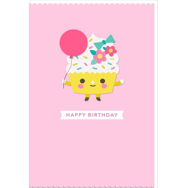 Carte Signature - Happy Birthday Cupcake - Draeger paris